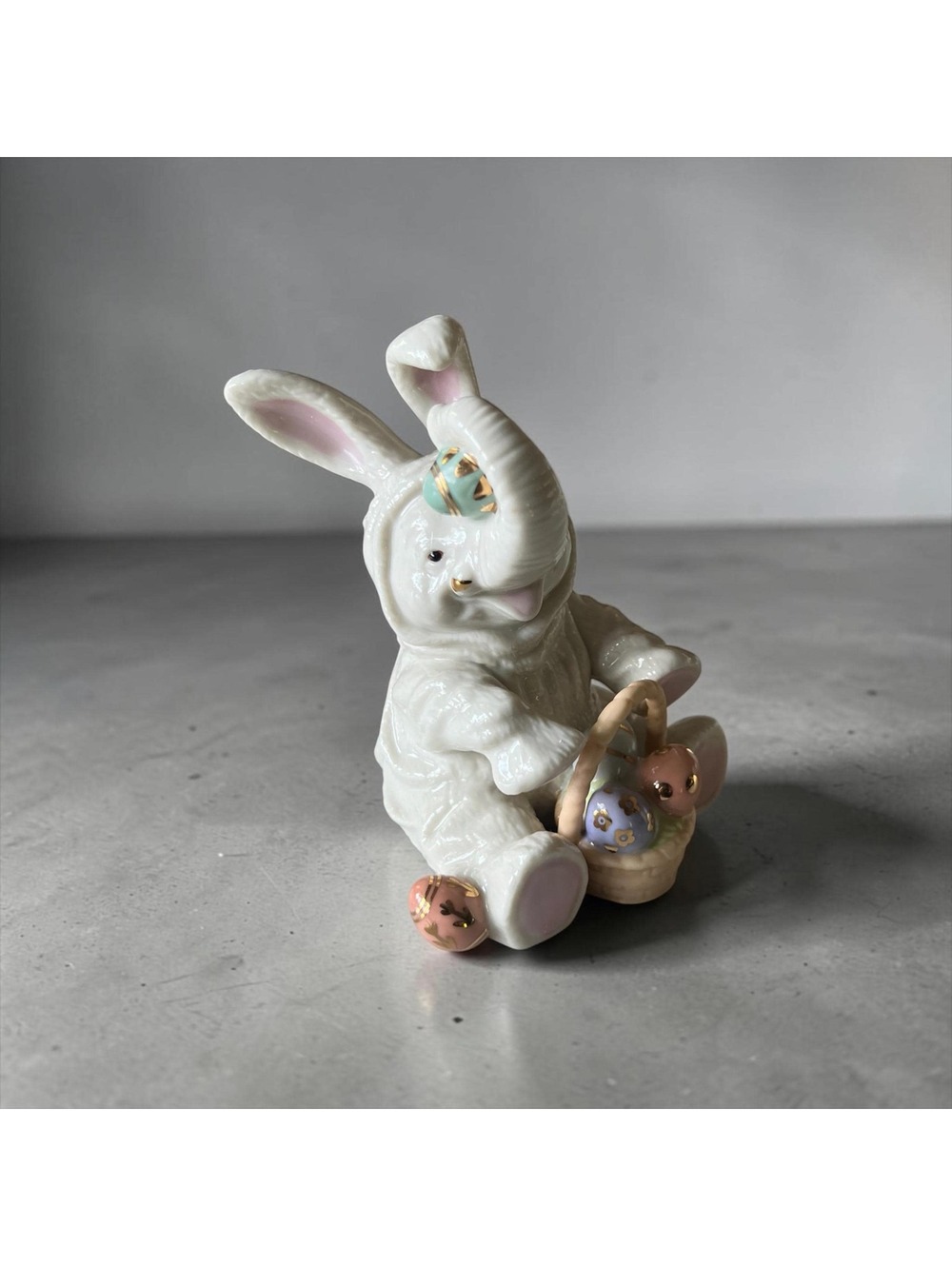 Lenox Bunny Bounce Easter Elephant Figurine with Original Box